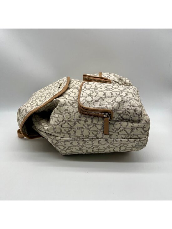 Calvin Klein White Hudson Monogram Backpack main image 5